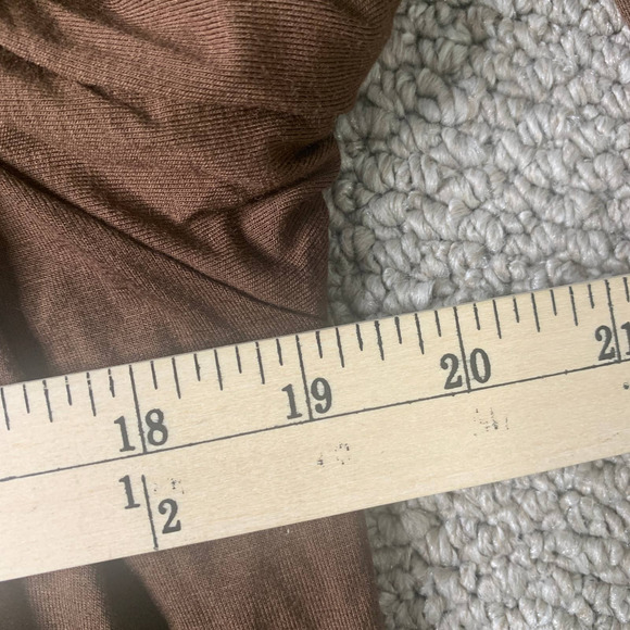 Fashion Nova Womens Top‎ Size Small Brown Never Ruche Me Long Sleeves Surplice - Picture 8 of 11